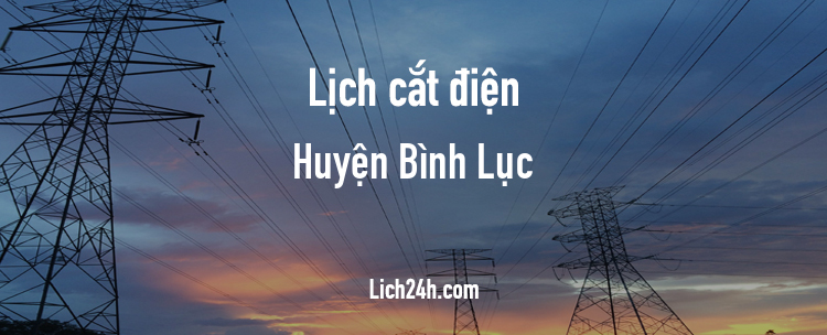 Lịch cắt điện tại Huyện Bình Lục